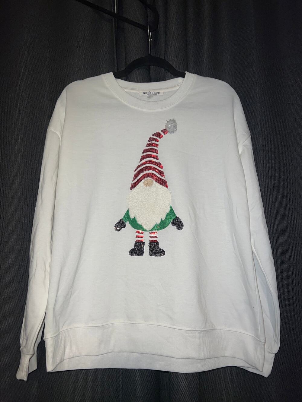 Ugly Christmas Sweater Xmas Sweatshirt Crewneck Size Large Gnome